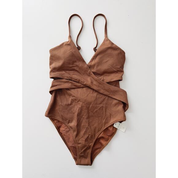 triangl swimwear Other - aerie brown wrap one piece swimsuit  - size small